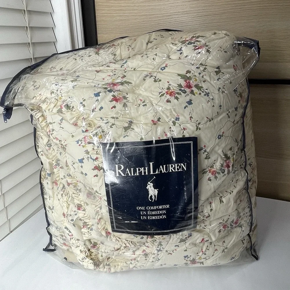 Vintage 90s Ralph Lauren Pebble Path Comforter Full/Queen Discontinued Open Box